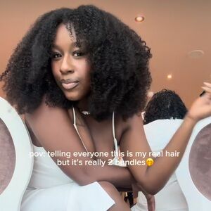 Two 4A Curly Hair Bundles